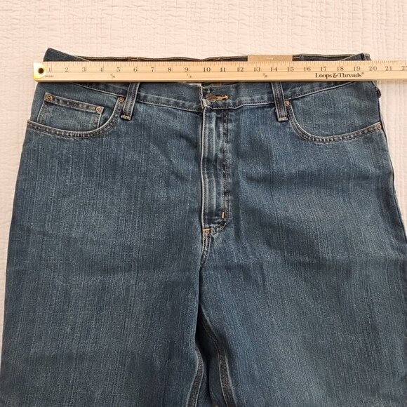 Carhartt Holter Jeans Men's 40x32 Relaxed Straight Leg Blue Stretch NWT BD1483-M - Picture 8 of 16